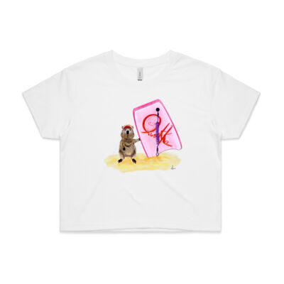 “Quokka Boogie” women’s crop tee Thumbnail